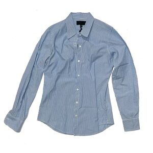 Nili Lotan Blue Striped Button Down Shirt XS